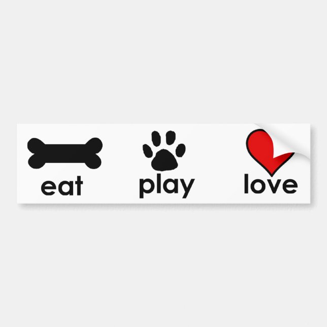 Eat.Play.Love. Autoaufkleber (Vorne)