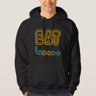 Eat Retro Neo Sign Restaurant Dellago Hoodie
