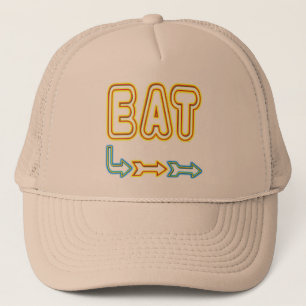 Eat Retro Neon Sign Art Truckerkappe