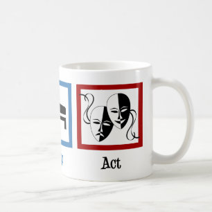 Eat Sleep Act Funny Actor Theater Kaffeetasse