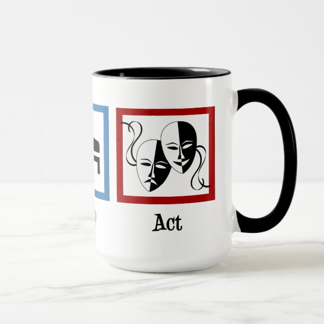 Eat Sleep Act Funny Schauspieler Tasse (Rechts)