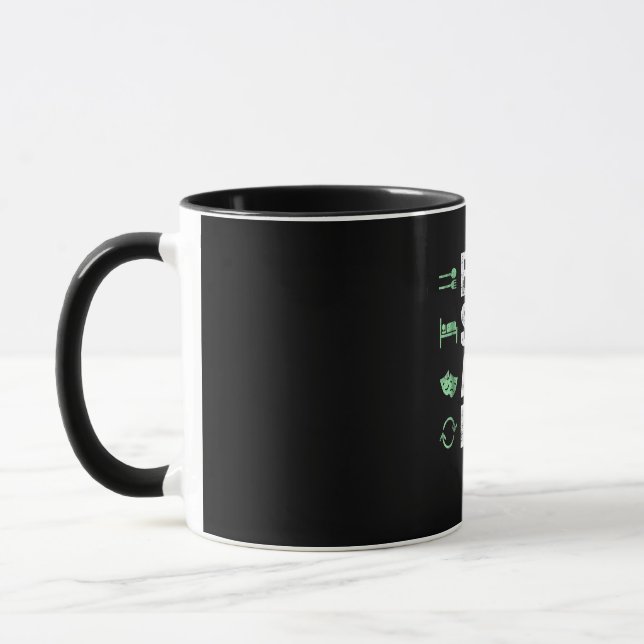 Eat Sleep Act Repeat - Schauspiel T Actors Tasse (Links)