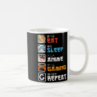 Eat Sleep Anime Gaming Repeat Gamer Men Teen Boy G Kaffeetasse