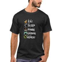 Eat Sleep Anime Gaming Repeat Lustiger Anime-Gamer