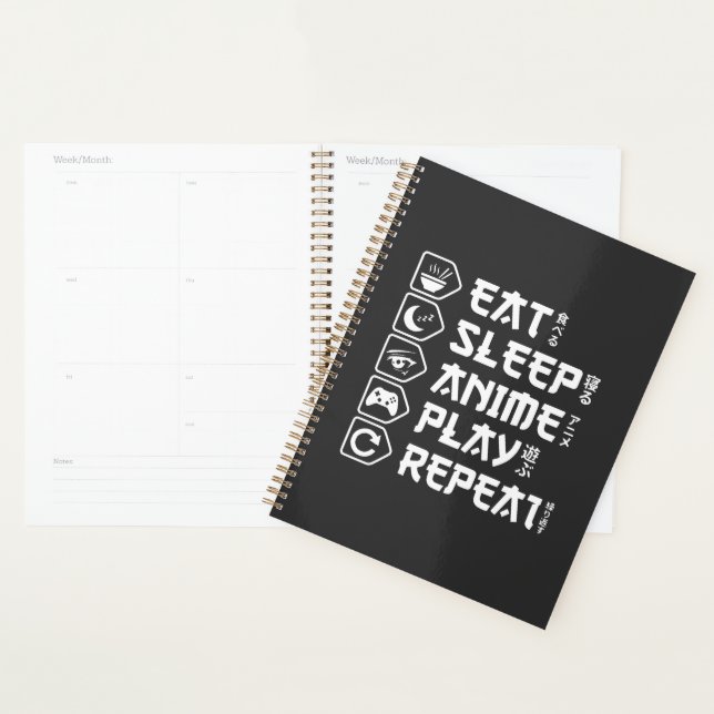Eat Sleep Anime Play Repeat Otaku Anime Lifestyle Planer (Anzeige)