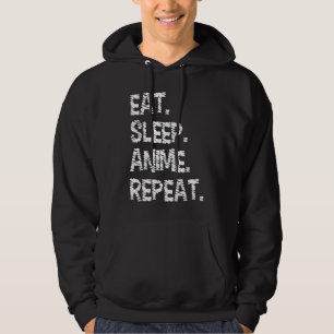 Eat Sleep Anime Repeat  Design für Anime-Fans Hoodie