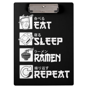 Eat Sleep Anime Repeat Geschenkidee Cosplayer Klemmbrett
