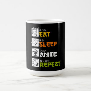 Eat Sleep Anime Repeat Gift Idea Cosplayer Kaffeetasse