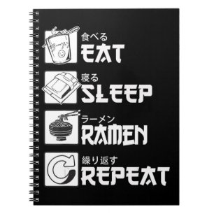 Eat Sleep Anime Repeat Gift Idea Cosplayer Notizblock