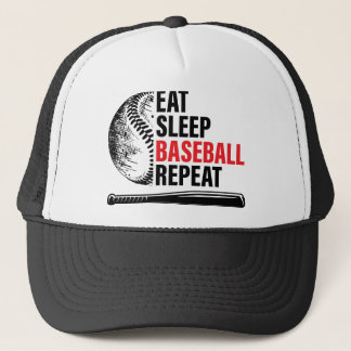 Eat Sleep Baseball Repeat Ball Cap Truckerkappe