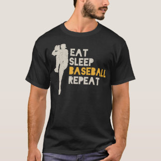 Eat Sleep Baseball Wiederholung Baseball Pitcher F T-Shirt