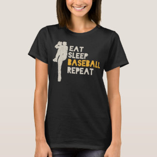 Eat Sleep Baseball Wiederholung Baseball Pitcher F T-Shirt
