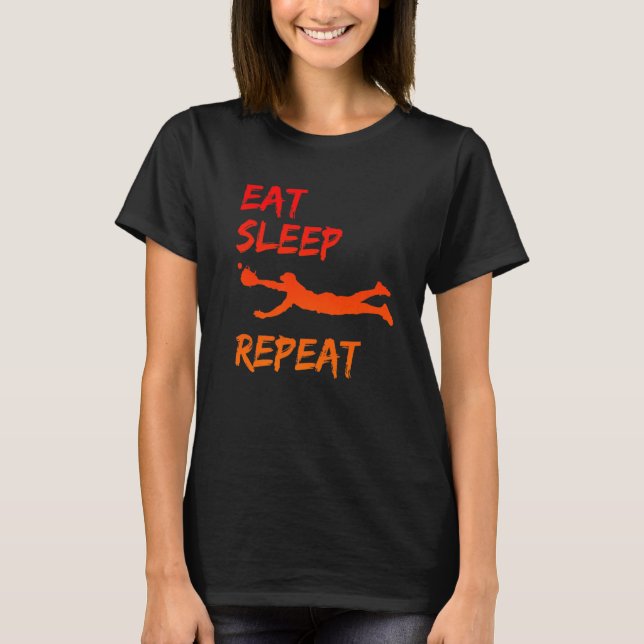 Eat Sleep Baseball Wiederholung Baseball Player Ba T-Shirt (Vorderseite)