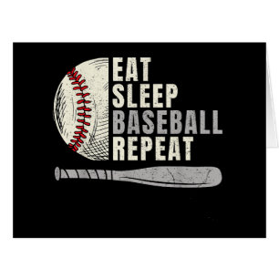 Eat Sleep Baseball Wiederholung Funny Baseball Pla