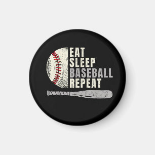 Eat Sleep Baseball Wiederholung Funny Baseball Pla Magnet