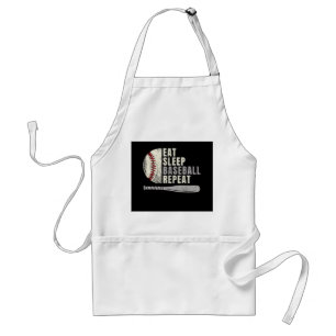 Eat Sleep Baseball Wiederholung Funny Baseball Pla Schürze