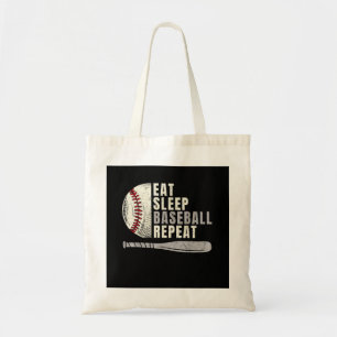 Eat Sleep Baseball Wiederholung Funny Baseball Pla Tragetasche
