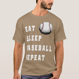 Eat Sleep Baseball Wiederholung Funny Baseball Spi T-Shirt