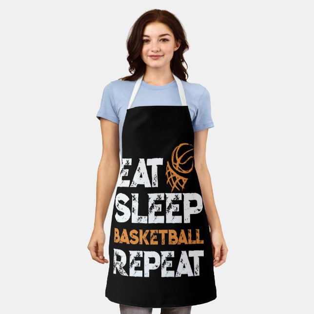Eat Sleep Basketball Repeat Gift Dunk Schürze (Getragen)