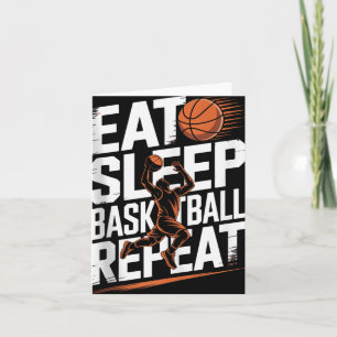 Eat Sleep Basketball Repeat, Spieler, Jungen, Mädc Karte