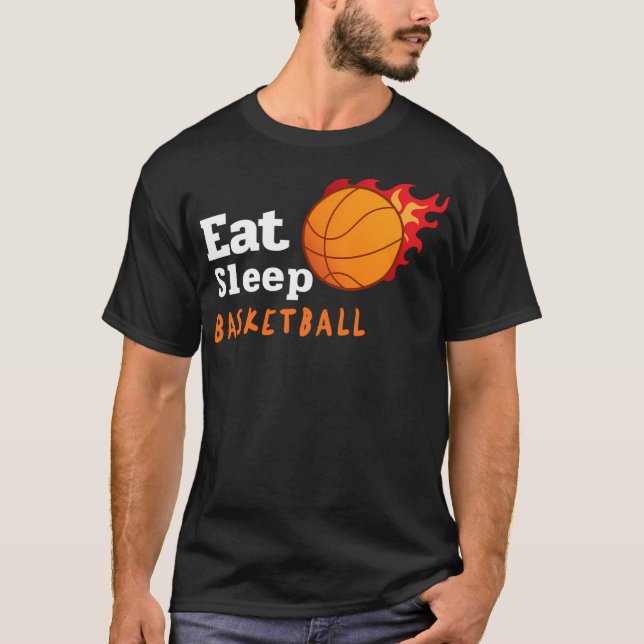 Eat Sleep Basketball T-Shirt (Vorderseite)