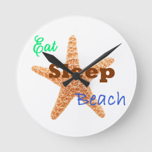 Eat Sleep Beach - Uhr