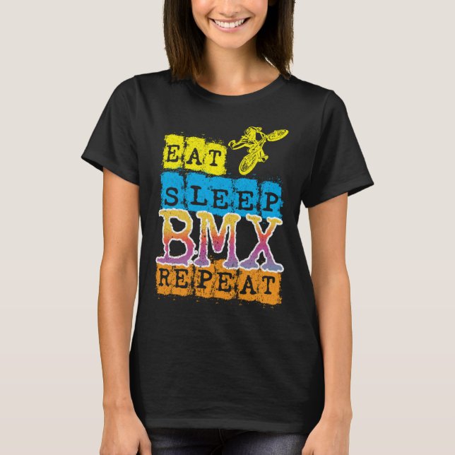 Eat Sleep BMX Repeat I Downhill I Children s BMX T-Shirt (Vorderseite)