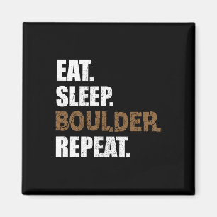 Eat Sleep Boulder Repeat Kletterhalle Klettersport Magnet