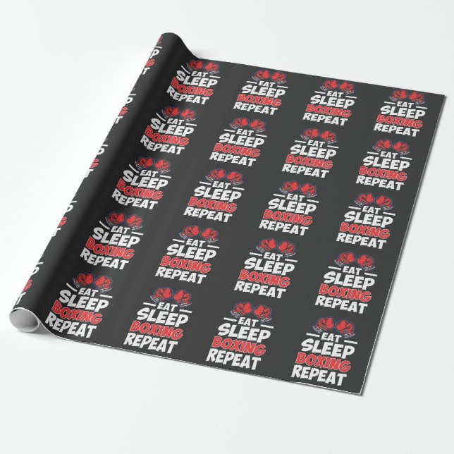 Eat Sleep Boxing Gloves Martial Arts Geschenk für  Geschenkpapier (Ungerollt)