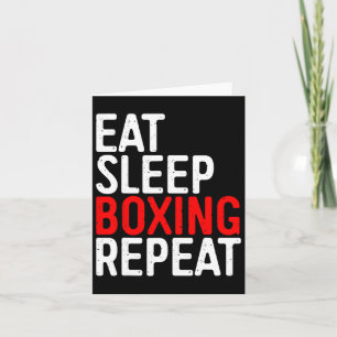 Eat Sleep Boxing Wiederholen Funny Boxer Shirt Karte