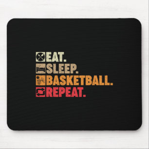 Eat Sleep Bysketbyll Wiederholung Boy Girl Bysketb Mousepad