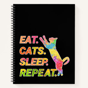 Eat, Sleep, Cats, Repeat Notizbuch