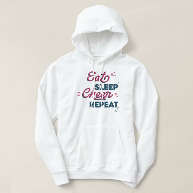 Eat Sleep Cheer Repeat_022 Hoodie (Design vorne)