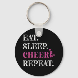 Eat Sleep Cheer Wiederholung Cheerleader Cheerlead Schlüsselanhänger