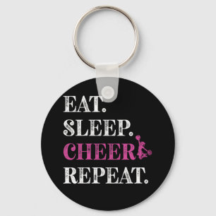 Eat Sleep Cheer Wiederholung Cheerleader Cheerlead Schlüsselanhänger