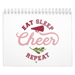 Eat Sleep Cheer Wiederholung Cheerleader Ideen Kalender