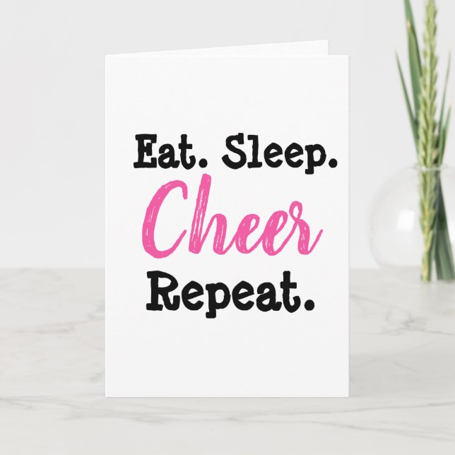 Eat Sleep Cheer Wiederholung | Chefführung Karte (Vorderseite)