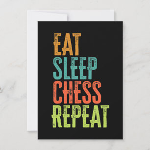 eat Sleep Chess Repeat Master Coach Legend Einladung