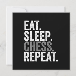 Eat Sleep Chess Repeat Player Board Kids Boy Game Einladung