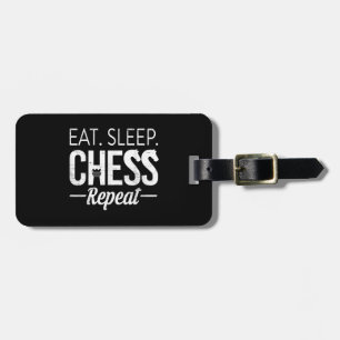Eat Sleep Chess Repeat Player Board Kids Boy Game Gepäckanhänger