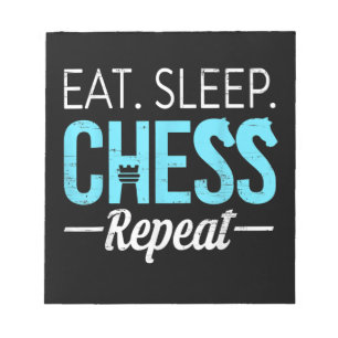 Eat Sleep Chess Repeat Player Board Kids Boy Game Notizblock