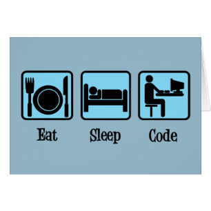 Eat Sleep Code Funny Computer Programmierung Card