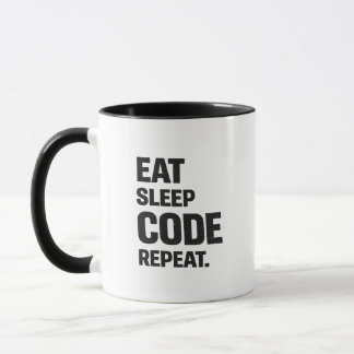 Eat Sleep Code Repeat – Funny Programmer Humor Tasse
