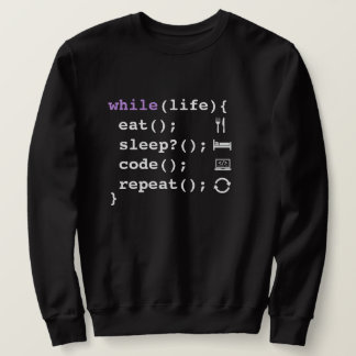 Eat Sleep Code Repeat – Minimalistischer Programmi Sweatshirt