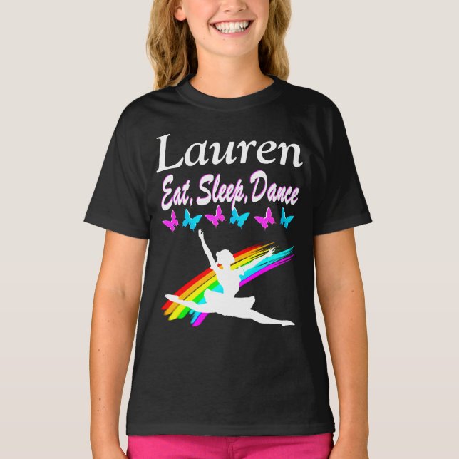 EAT SLEEP DANCE PERSONALISIERT T SHIRT (Vorderseite)