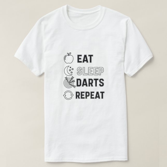 Eat Sleep Darts Repeat Gifts for Dart Player Men T-Shirt (Design vorne)