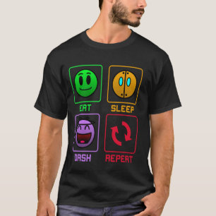 Eat Sleep Dash Wiederholung Video Game Geometrie G T-Shirt