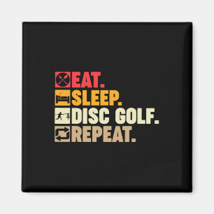 Eat Sleep Disc Golf Repeat Jungen Kinder Mädchen T Magnet