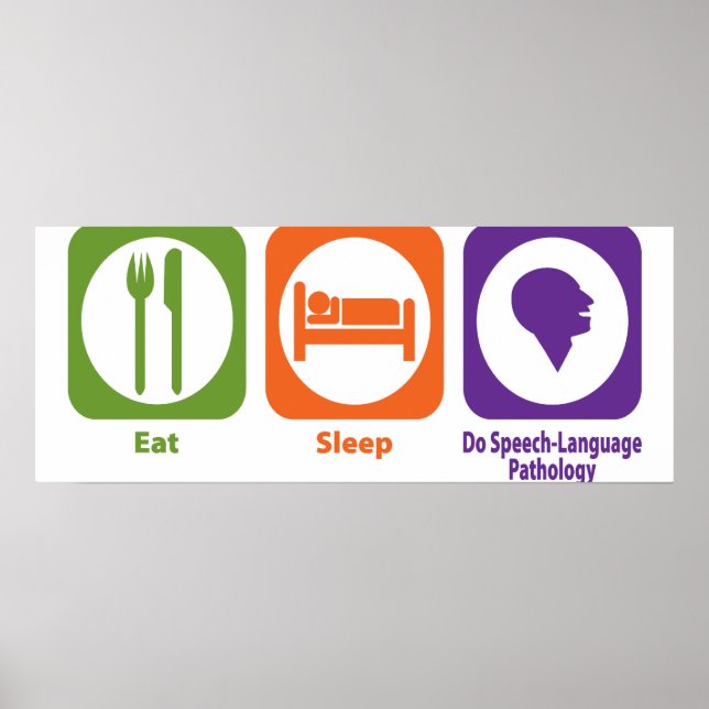 Eat Sleep Do Speech-Language Pathology Poster (Vorne)