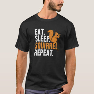 Eat Sleep Eichhörnchen Wiederholung Fox Eastern Gr T-Shirt
